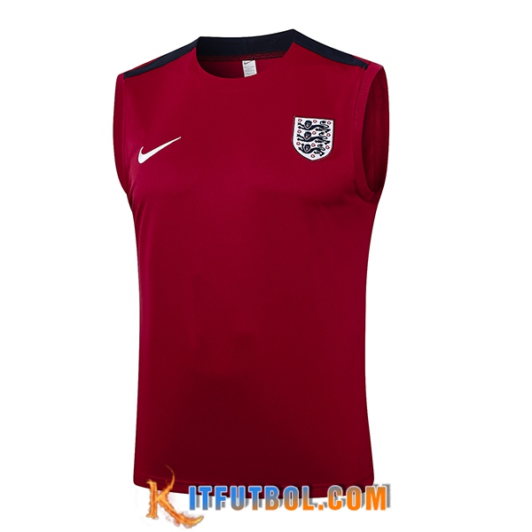 Chalecos De Futbol Inglaterra Rojo/Negro 2024/2025 -02