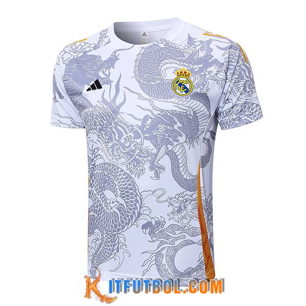 Camiseta Entrenamiento Real Madrid Blanco/Gris 2024/2025