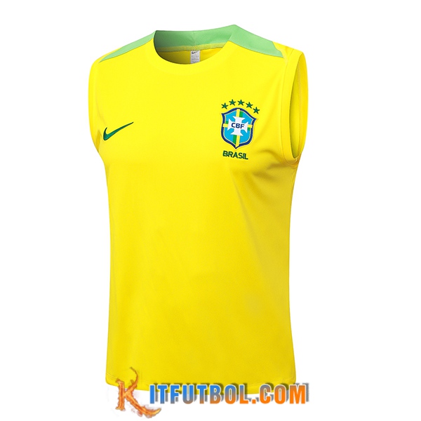 Chalecos De Futbol Brasil Amarillo/Verde 2024/2025