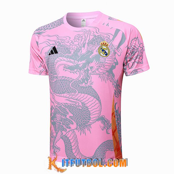 Camiseta Entrenamiento Real Madrid Rosa/Gris 2024/2025