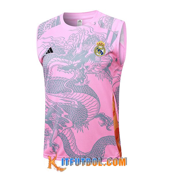 Chalecos De Futbol Real Madrid Rosa/Gris 2024/2025