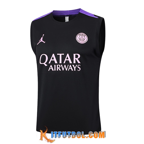 Chalecos De Futbol PSG Negro/Violeta 2024/2025