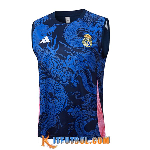 Chalecos De Futbol Real Madrid Azul/Rosa 2024/2025