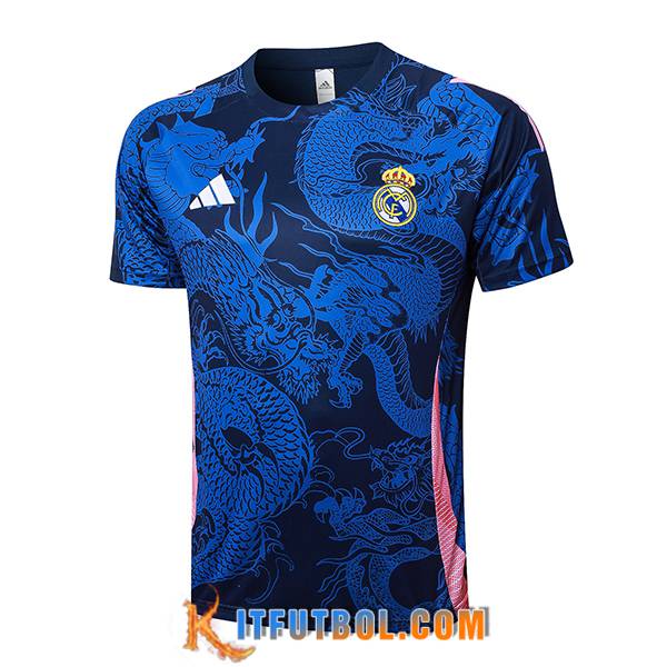 Camiseta Entrenamiento Real Madrid Azul/Rosa 2024/2025