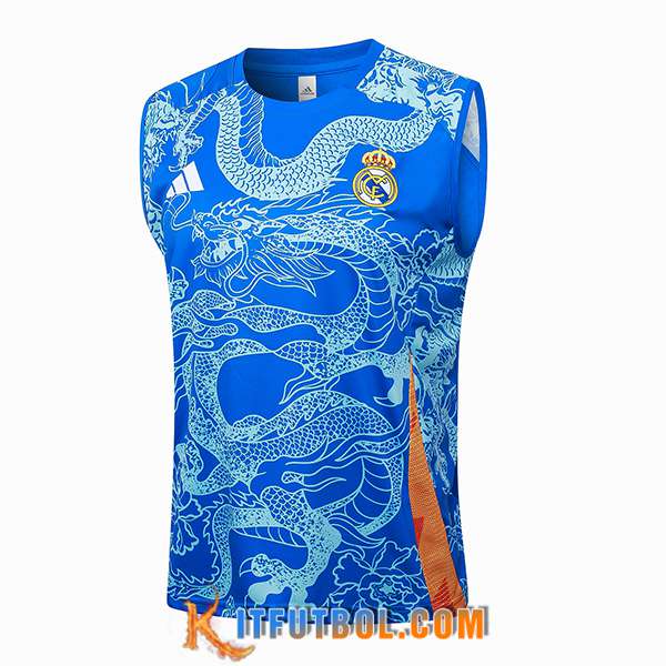 Chalecos De Futbol Real Madrid Azul/Naranja 2024/2025