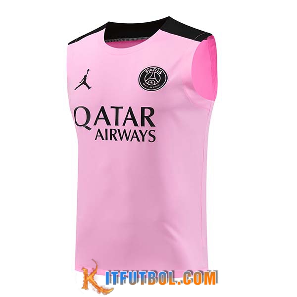 Chalecos De Futbol PSG Rosa/Negro 2024/2025