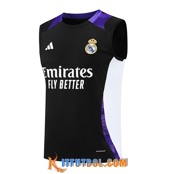 Chalecos De Futbol Real Madrid Negro/Violeta/Blanco 2024/2025