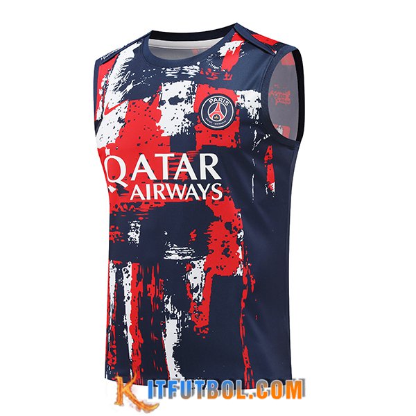Chalecos De Futbol PSG Azul/Rojo 2024/2025