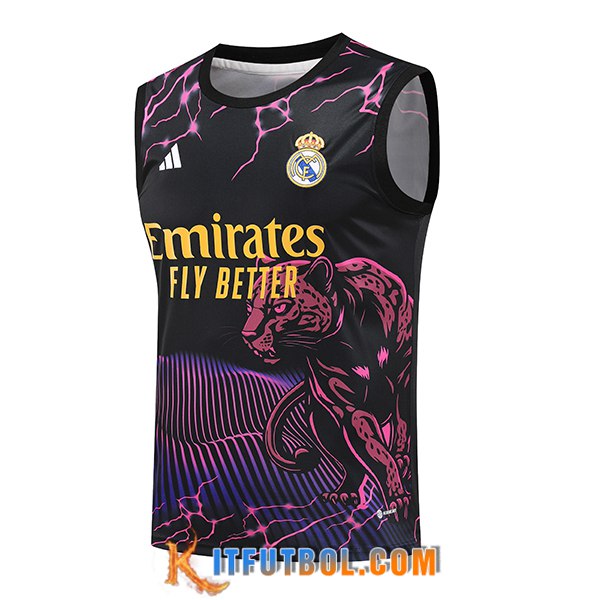Chalecos De Futbol Real Madrid Negro/Violeta/Amarillo 2024/2025