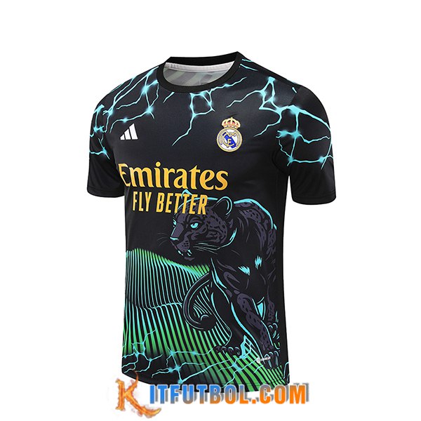 Camiseta Entrenamiento Real Madrid Negro/Verde/Amarillo 2024/2025