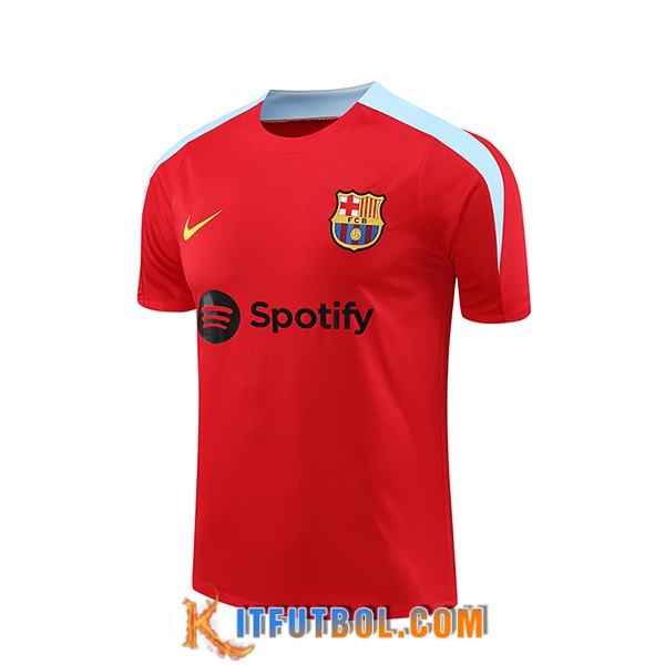 Camiseta Entrenamiento FC Barcelona Rojo/Azul 2024/2025 -03
