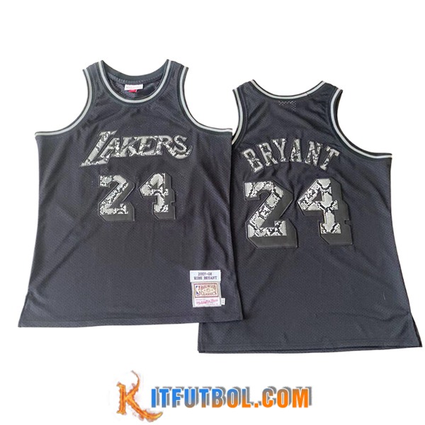 Camisetas De Futbol Los Angeles Lakers (BRYANT #24) 2024/25 Negro/Gris
