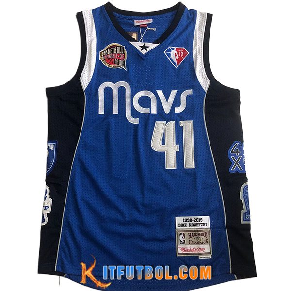Camisetas De Futbol Dallas Mavericks (NOWITZKI #41) 2024/25 Azul/Blanco