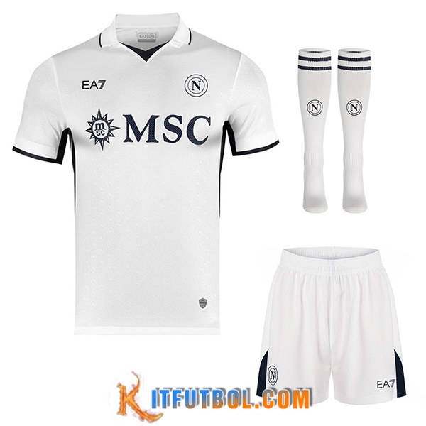 Camisetas Futbol SSC Napoli Segunda (Cortos + Calcetines) 2024/2025