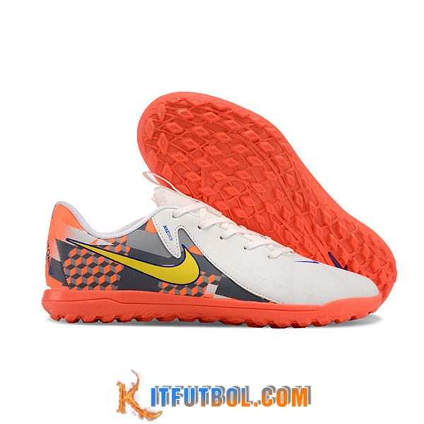 Nike Botas De Fútbol PHANTOM GX II CLUB TF Blanco/Naranja/Gris