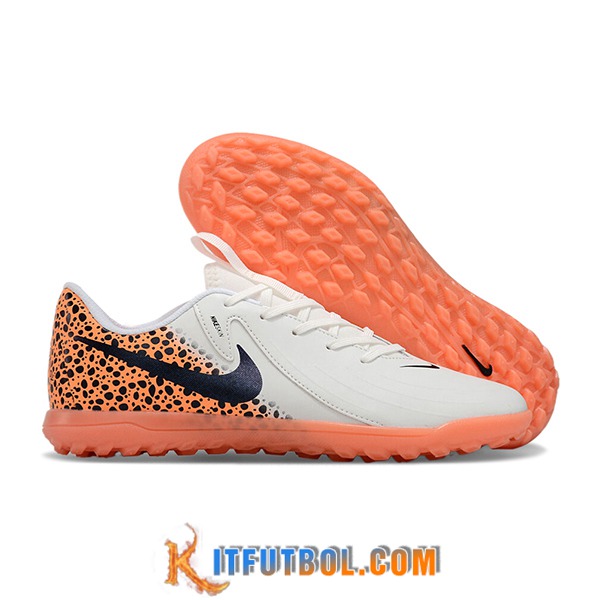 Nike Botas De Fútbol PHANTOM GX II CLUB TF Blanco/Naranja/Negro