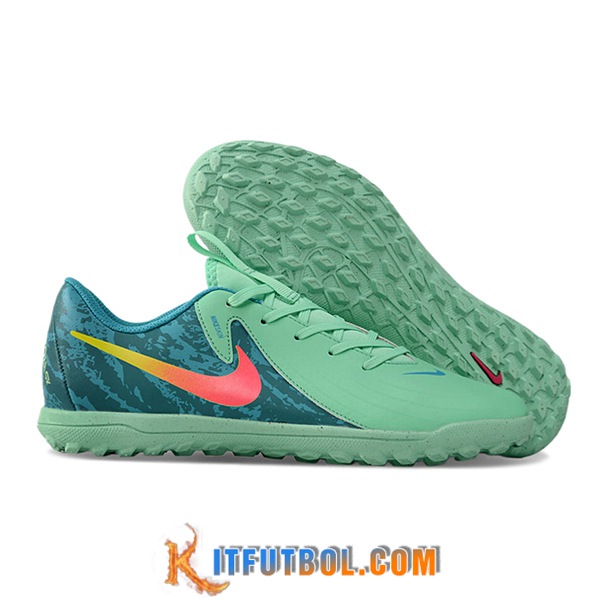 Nike Botas De Fútbol PHANTOM GX II CLUB TF Verde/Rosa