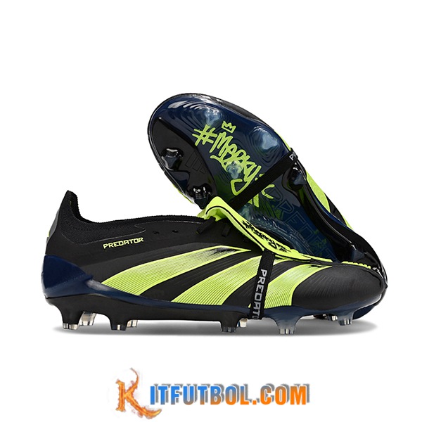 Adidas Botas De Fútbol Predator Elite Tongue FG Negro/Verde