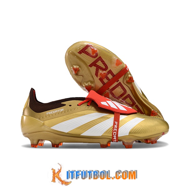 Adidas Botas De Fútbol Predator Elite Tongue FG Amarillo/Blanco