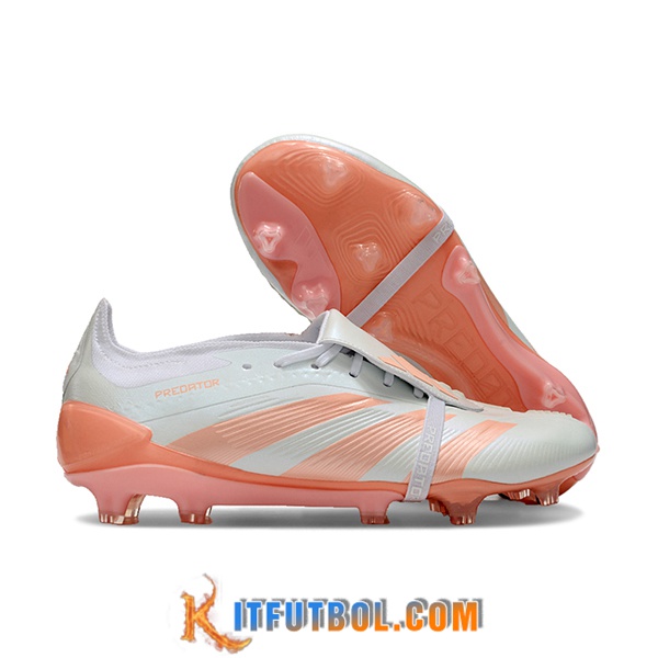 Adidas Botas De Fútbol Predator Elite Tongue FG Blanco/Rosa