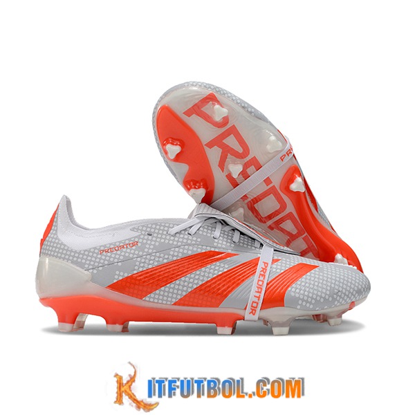 Adidas Botas De Fútbol Predator Elite Tongue FG Gris/Naranja -02