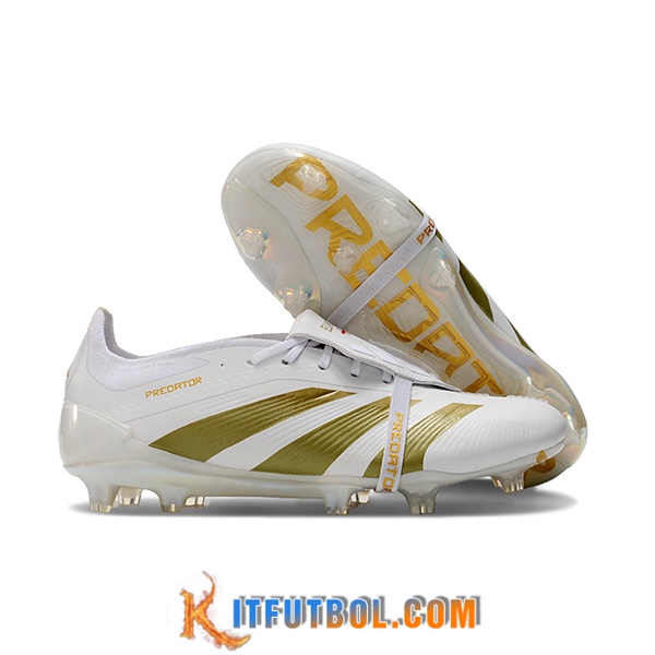 Adidas Botas De Fútbol Predator Elite Tongue FG Blanco/Amarillo