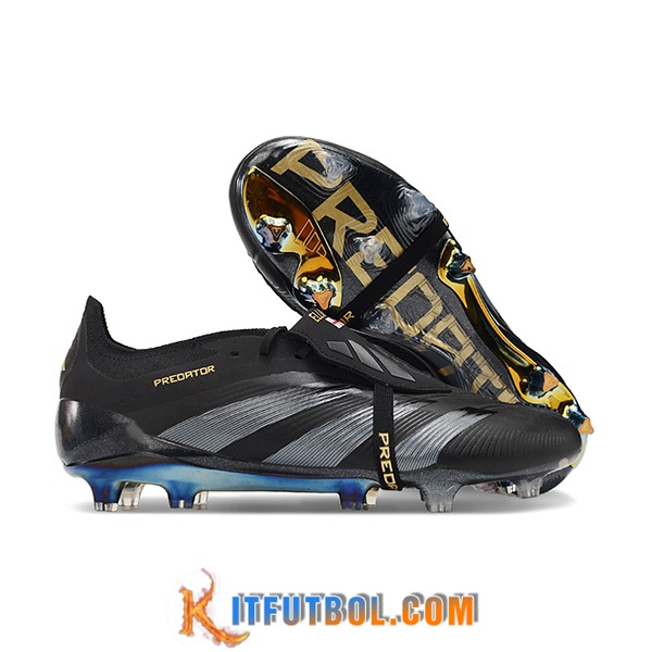 Adidas Botas De Fútbol Predator Elite Tongue FG Negro/Gris -06