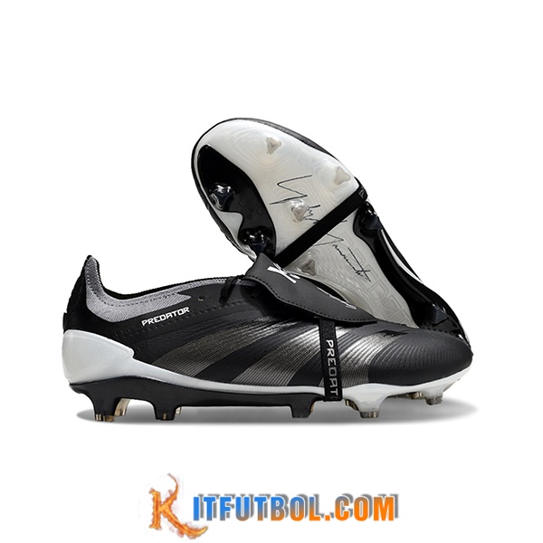 Adidas Botas De Fútbol Predator Elite Tongue FG Negro/Gris -07