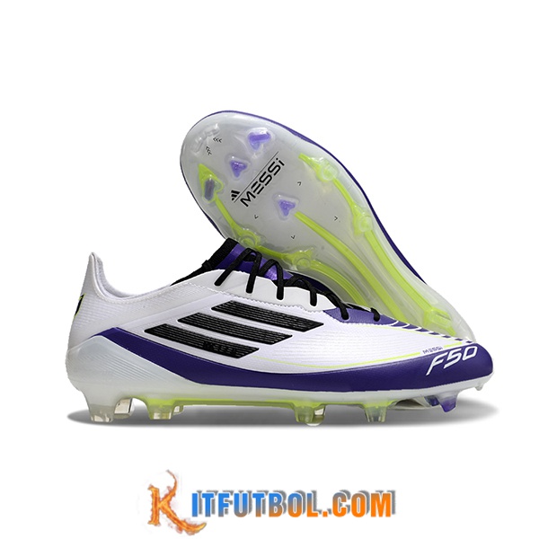 Adidas Botas De Fútbol F50 ELITE FG Blanco/Negro/Violeta