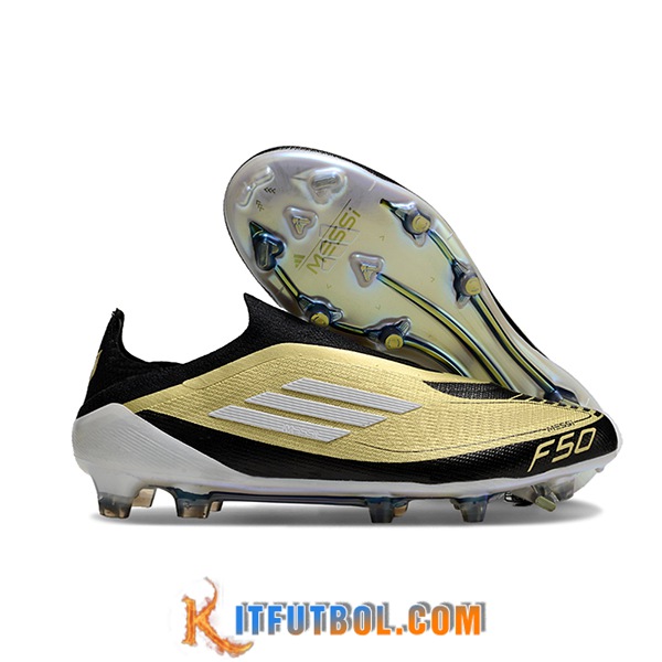 Adidas Botas De Fútbol F50 Elite Laceless FG Amarillo/Negro/Blanco