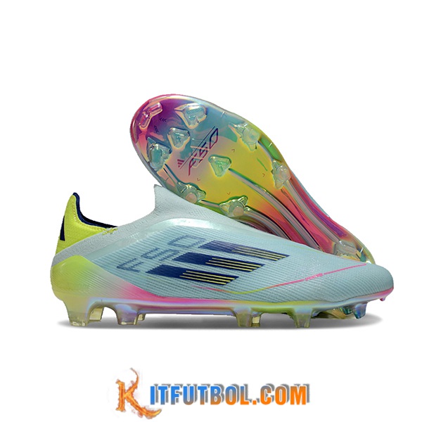Adidas Botas De Fútbol F50 Elite Laceless FG Azul/Negro/Amarillo