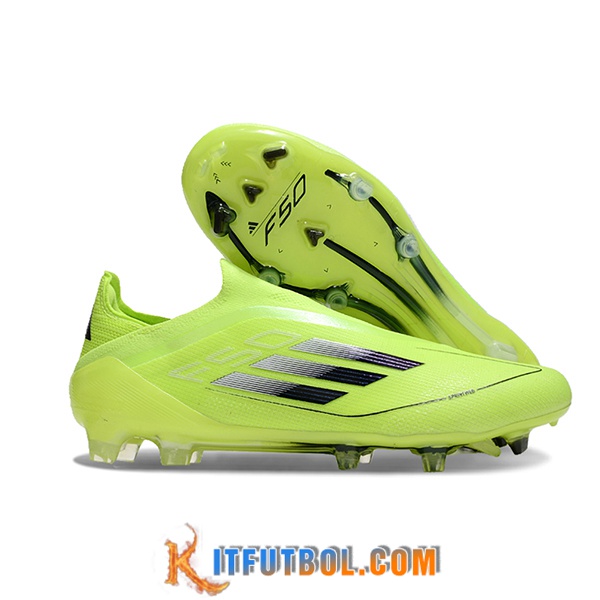 Adidas Botas De Fútbol F50 Elite Laceless FG Amarillo/Negro
