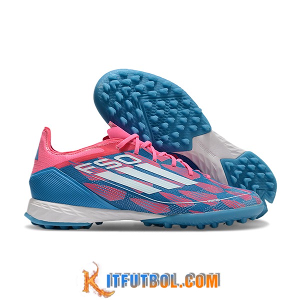 Adidas Botas De Fútbol F50 PRO TF Rosa/Azul/Blanco