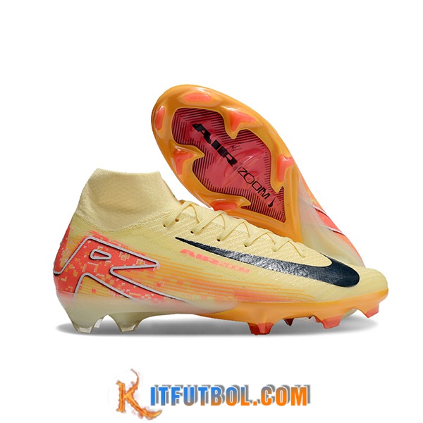 Nike Botas De Fútbol Air Zoom Mercurial Superfly IIX Elite FG Naranja/Negro -02