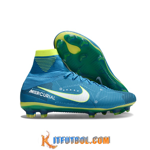 Nike Botas De Fútbol Zoom Superfly 5 Elite FG Azul/Blanco/Verde