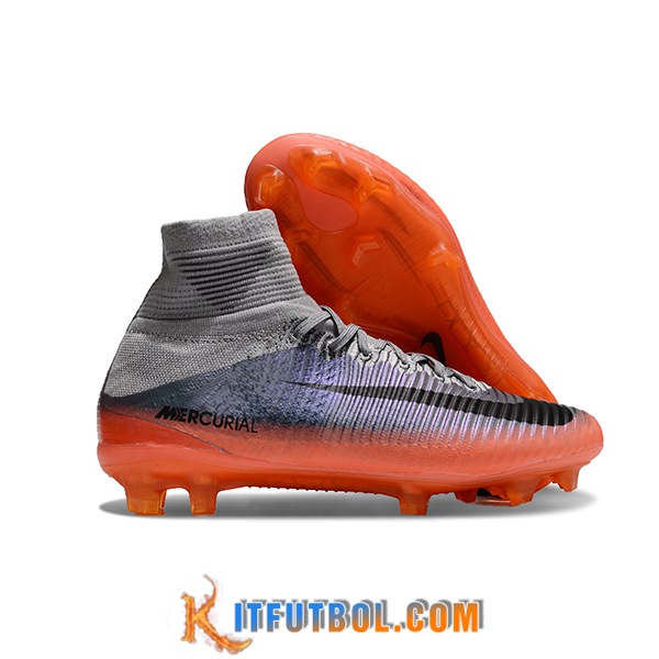 Nike Botas De Fútbol Zoom Superfly 5 Elite FG Violeta/Gris/Naranja