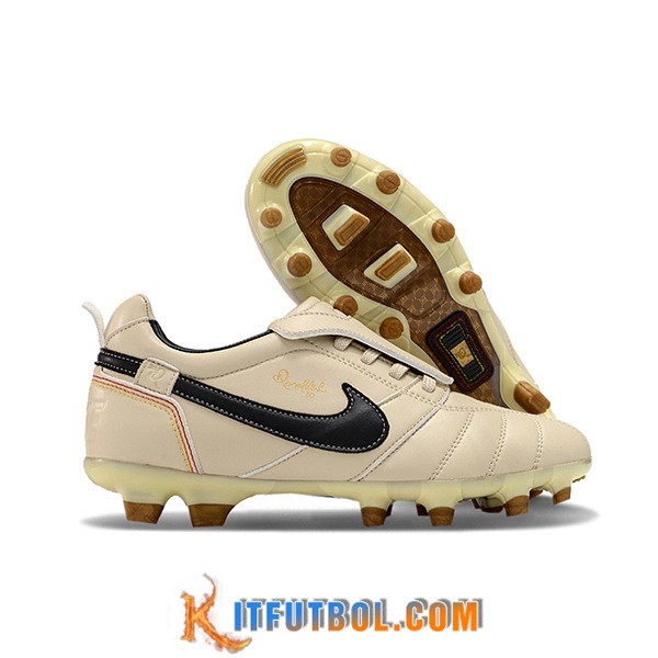 Nike Botas De Fútbol Tiempo Legend R10 Elite FG Beige/Negro/Marrón