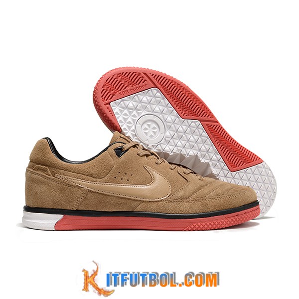 Nike Botas De Fútbol Gato IC Marrón/Rojo