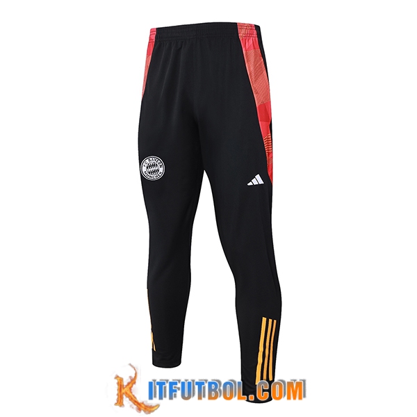 Pantalon Entrenamiento Bayern Munich Negro/Rojo/Naranja 2024/2025