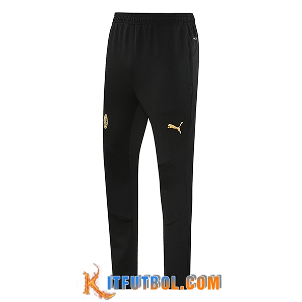 Pantalon Entrenamiento AC Milan Negro/Rojo 2024/2025 -02