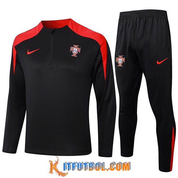Chandal Equipos De Futbol Portugal Negro/Rojo 2024/2025 -02