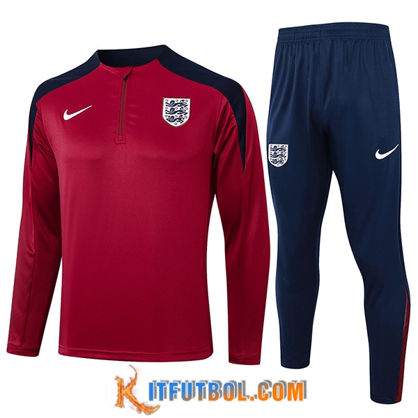 Chandal Equipos De Futbol Inglaterra Rojo/Negro 2024/2025