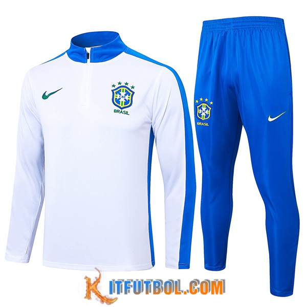 Chandal Equipos De Futbol Brasil Blanco/Azul 2024/2025