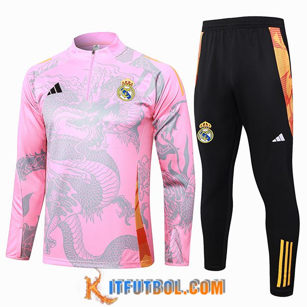 Chandal Equipos De Futbol Real Madrid Rosa/Gris 2024/2025 -02