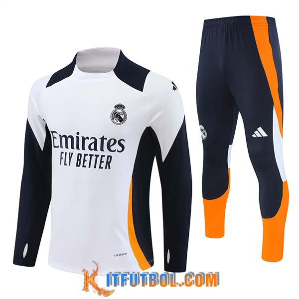Chandal Equipos De Futbol Real Madrid Blanco/Azul/Naranja 2024/2025 -02