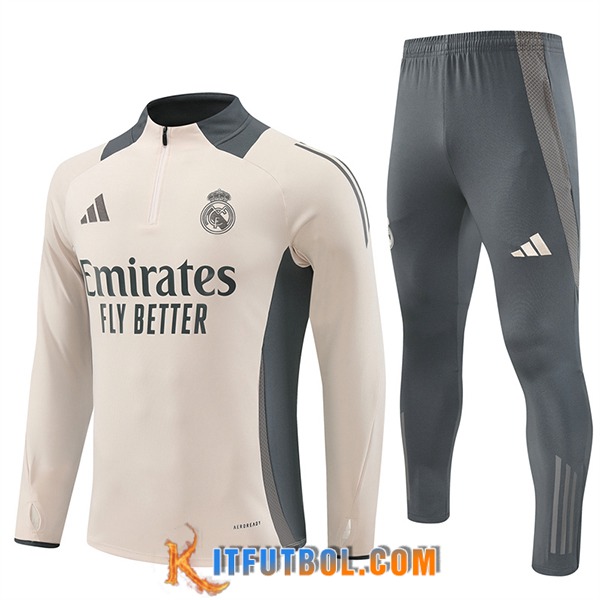 Chandal Equipos De Futbol Real Madrid Beige/Gris 2024/2025