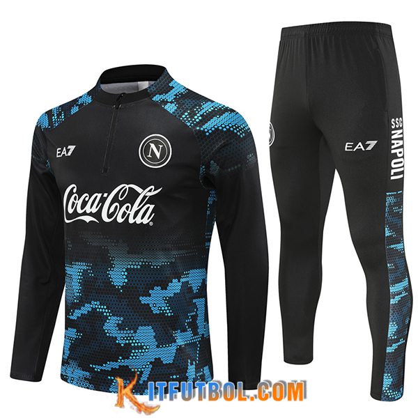 Chandal Equipos De Futbol SSC Napoli Negro/Azul 2024/2025