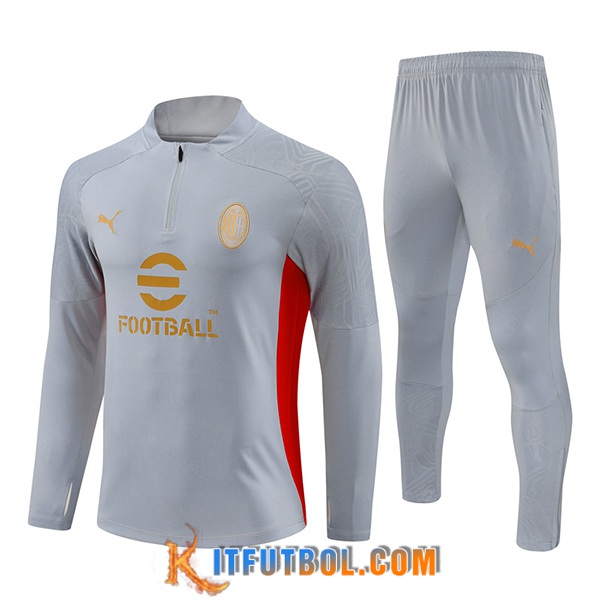 Chandal Equipos De Futbol AC Milan Gris/Rojo 2024/2025
