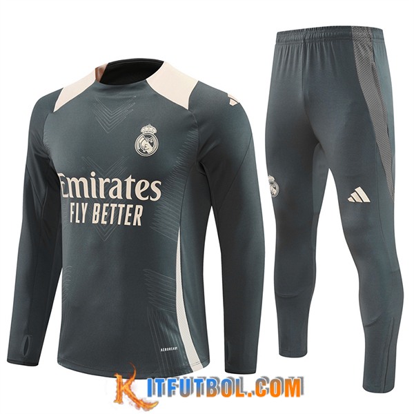 Chandal Equipos De Futbol Real Madrid Gris/Beige 2024/2025 -02