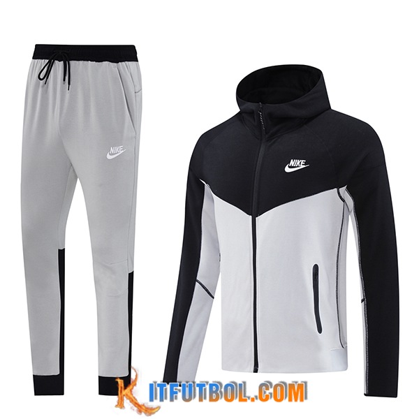 Chaqueta Con Capucha Chandal Rompevientos Nike Gris/Negro 2024/2025